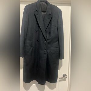 Elegant Charcoal Double-Breasted Men's Suit